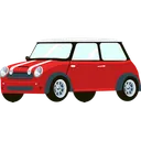 Free Mini Cooper Rojo Icono