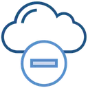 Free Cloud Storage Minus Icon