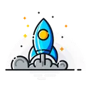Free Mission Promotion Rocket Icon
