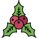 Free Mistletoe Christmas Berries Icon