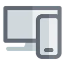Free Mobile and monitor  Icon