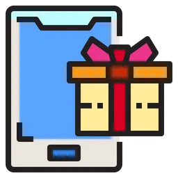 Free Mobile Gift Box  Icon