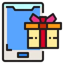 Free Gift Box Smart Phone Tecnology Icon