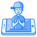 Free Mobile Namste Greeting Icon