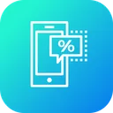 Free Mobile Profit Discount Icon