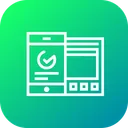 Free Mobile Window Statics Icon