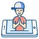 Free Mobile Namste Greeting Icon