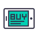 Free Mobile Online Shopping Icon