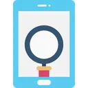 Free Mobile Search Mobile Magnifier Icon