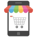 Free Mobile Shopping Online Shopping E Commerce Icon