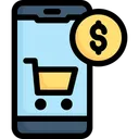 Free Mobile Transaction Online Shopping Mobile Shopping Icon