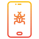 Free Virus Smartphone Bug Icon