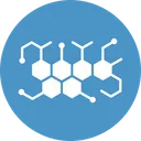 Free Molecula Quimica Atomos Hexagonos Icono