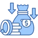 Free Money Loss Bankruptcy Debt Icon