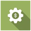 Free Setting Gear Dollar Icon