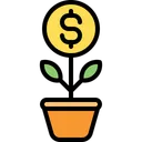 Free Money Plant Investment Money Growth Icon