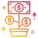 Free Money Coin Plant Icon