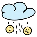Free Cashback Money Rain Finance Icon