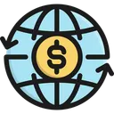 Free Money Transfer Banking World Icon