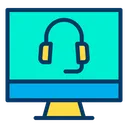Free Talk Computer Headphone Icon