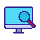 Free Monitor Magnifying Searching Icon