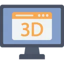 Free Monitor 3d  Icono