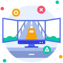 Free Monitor Ancho Pantalla Visualizacion Icono