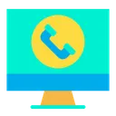 Free Monitor Call Web Call Icon