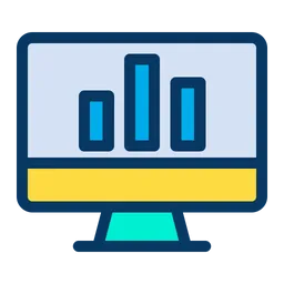 Free Monitor Graph  Icon