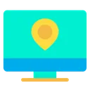 Free Monitor Location Pin Location Pointer Icon