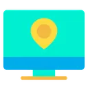 Free Monitor Location Pin Location Pointer Icon