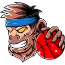 Free Mono Baloncesto Enojado Icono