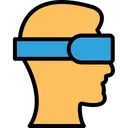 Free Visiocasque Dispositif Monte Sur La Tete Realite Virtuelle Icon