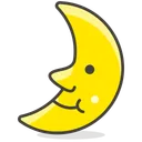 Free Moon Face Smiley Icon