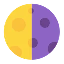 Free Quarter Moon Flat Icon