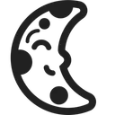 Free Quarter Moon Face Icon