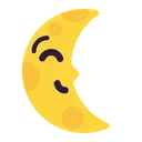 Free Quarter Moon Face Icon
