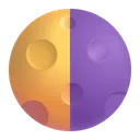 Free Quarter Moon Color Icon