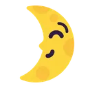 Free Quarter Moon Face Icon