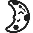 Free Quarter Moon Face Icon