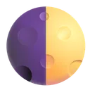 Free Quarter Moon Color Icon