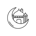 Free Crescent Moon Eid Mubarak Culture Icon