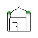 Free Mosque icon on white background. vector illustration.  Symbol