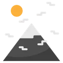 Free Clear Mountain Sun Icon