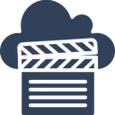 Free Cloud Computing Clapper Multimedia Cloud Icon