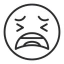 Free Zeichenflache Mudes Gesicht Schlafriges Gesicht Symbol