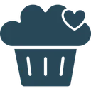 Free Muffin Heart Sign Cupcake Icon
