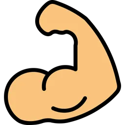 Muscle Icon - Download in Colored Outline Style