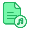 Free Music Document Music File Icon
