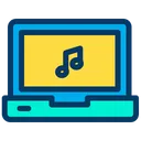 Free Laptop Music Listening Music Icon